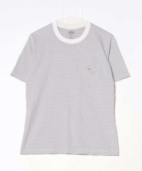 Danton 「DANTON」 ボーダー柄半袖Tシャツ - グレー レディース