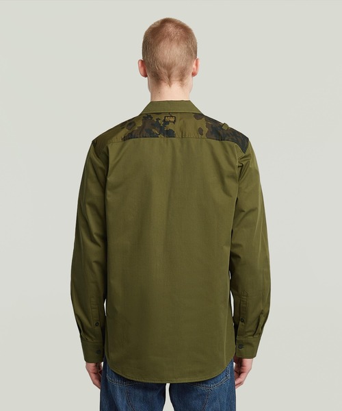 G-STAR RAW シャツ CARGO POCKET SERVICE REGULAR SHIRT/ウォッシュド