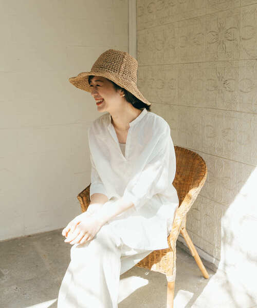 「URBAN RESEARCH DOORS」 7分袖ブラウス MEDIUM オフホワイト レディース URBAN RESEARCH DOORS 「URBAN DOORS」 7分袖ブラウス MEDIUM