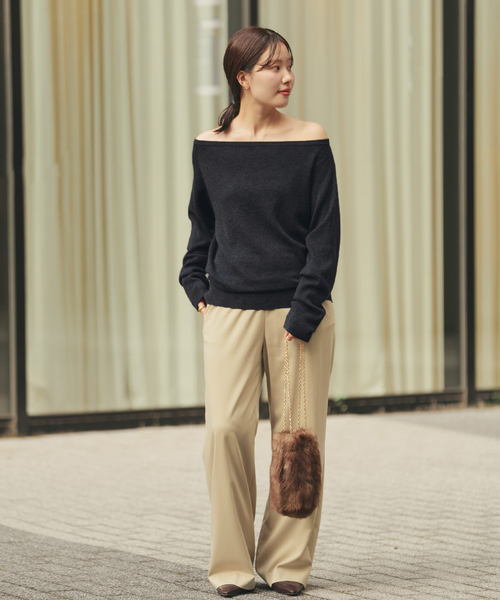 新品タグ付き Plage Fibril Relax パンツ ブラック 38 plage パンツ  