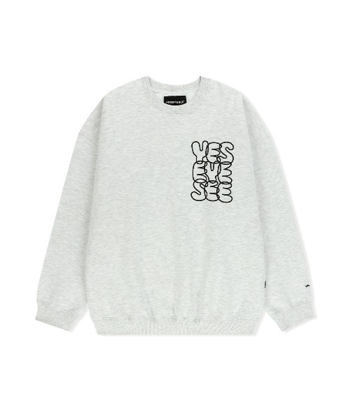 ★YESEYESEE★ YES Monitor LS Light Grey yeseyesee Y.E.S Monitor L/S - Light Grey | International Store