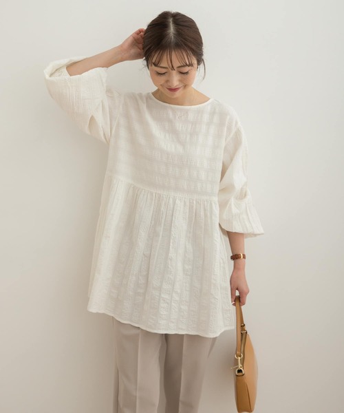 「URBAN RESEARCH DOORS」 長袖チュニック MEDIUM ホワイト レディース
