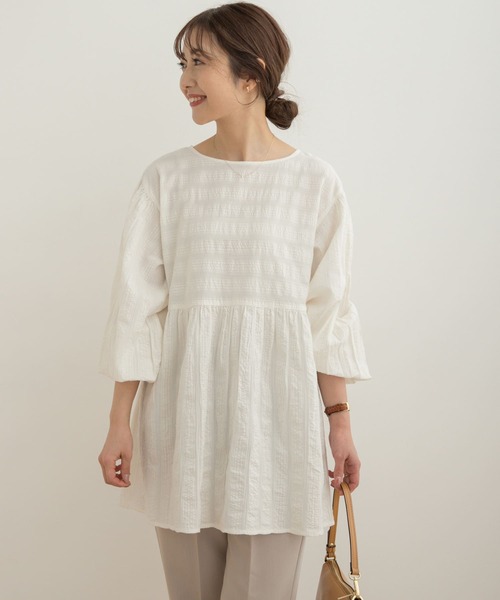 「URBAN RESEARCH DOORS」 長袖チュニック MEDIUM ホワイト レディース