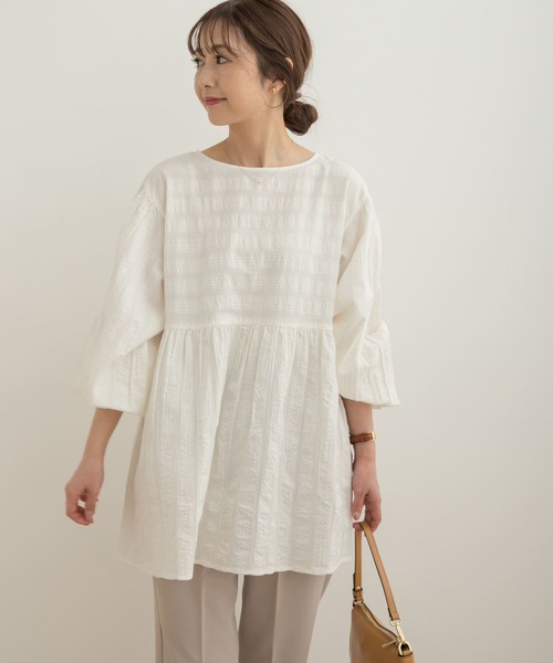 「URBAN RESEARCH DOORS」 長袖チュニック MEDIUM ホワイト レディース