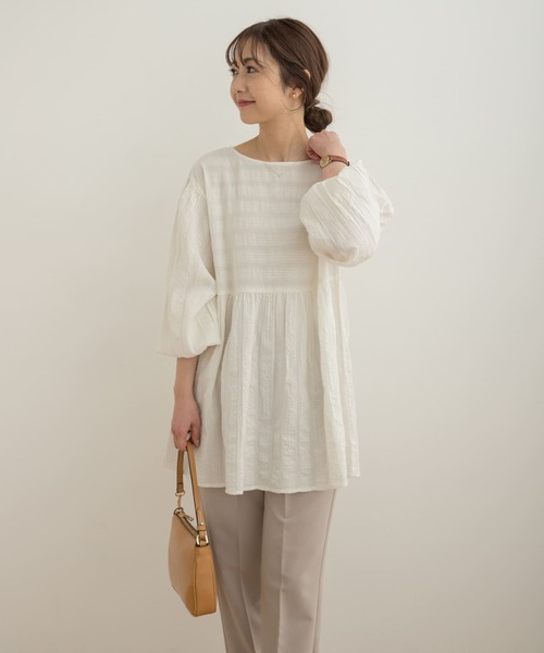 「URBAN RESEARCH DOORS」 長袖チュニック MEDIUM ホワイト レディース