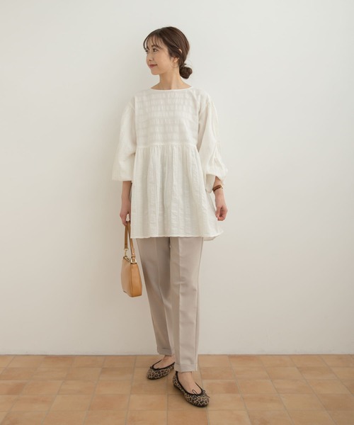 「URBAN RESEARCH DOORS」 長袖チュニック MEDIUM ホワイト レディース