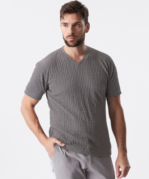 EPOCA UOMO（エポカ ウォモ） tシャツ ワッシャーストレッチカットソー 