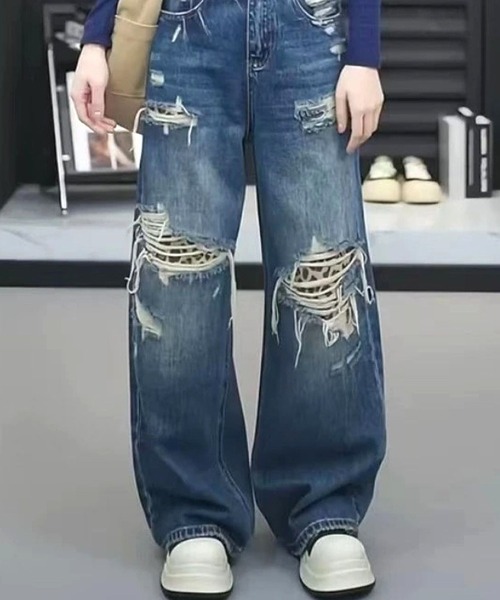 CANVAS+ ワイドパンツ ジーンズ デニム デニムパンツ 「CANVAS+