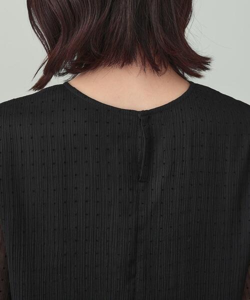 INDIVI（インディヴィ） ブラウス シャツ フロッキードットブラウス