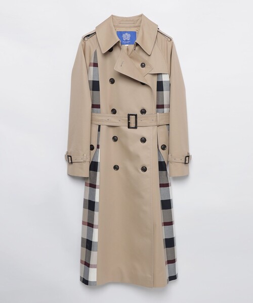 美品　バーバリーブルーレーベル　トレンチコート　ベルト付き　チェック BURBERRY BLUE LABEL トレンチコート チェック ベルト
