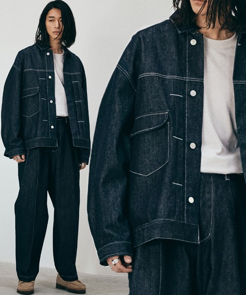 ジャケット・アウター DENIM SET UP WYM LIDNM WYM LIDNM 「WYM LIDNM」 デニムジャケット L ネイビー メンズ