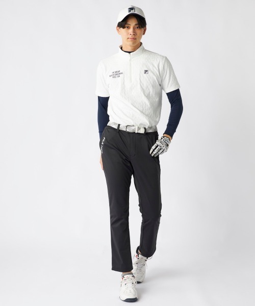 フィラゴルフ★薄手ストレッチ★ハーフジップシャツ【レディース サイズM】 FILA GOLF 「FILA GOLF/フィラゴルフ」半袖ハーフジップシャツインナー
