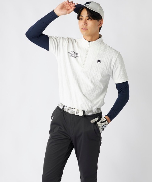 フィラゴルフ★薄手ストレッチ★ハーフジップシャツ【レディース サイズM】 FILA GOLF 「FILA GOLF/フィラゴルフ」半袖ハーフジップシャツインナー