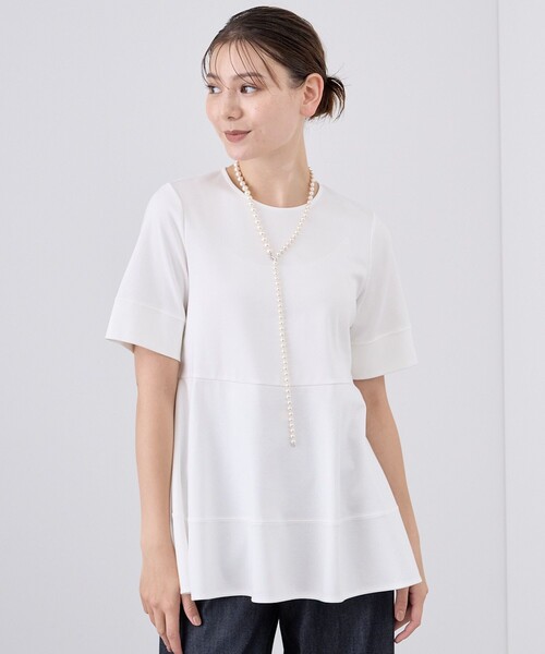 「ANAYI」 半袖カットソー 36 オフホワイト レディース_画像5