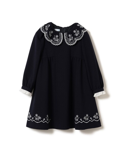 こども ビームス ワンピース セレモニー スカラップ 刺繍 ワンピース
