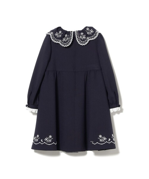 こども ビームス ワンピース セレモニー スカラップ 刺繍 ワンピース