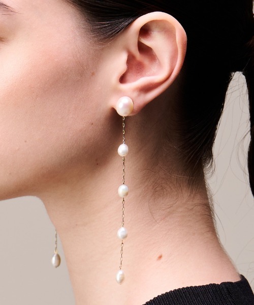 ピアス 淡水パールロングピアス レディース : ZOZOTOWN Yahoo!店