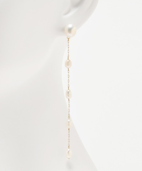 ピアス 淡水パールロングピアス レディース : ZOZOTOWN Yahoo!店