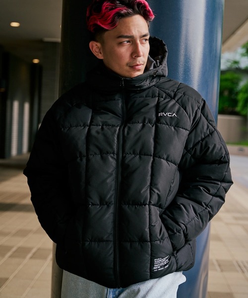 RVCA ルーカ ダウンジャケット ビッグロゴ 黒 ブラック RVCA（ルーカ