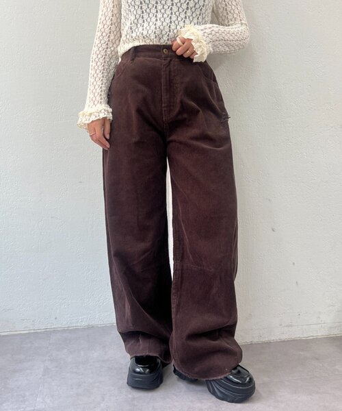 w closet（ダブルクローゼット） パンツ コーデュロイダメージパンツ