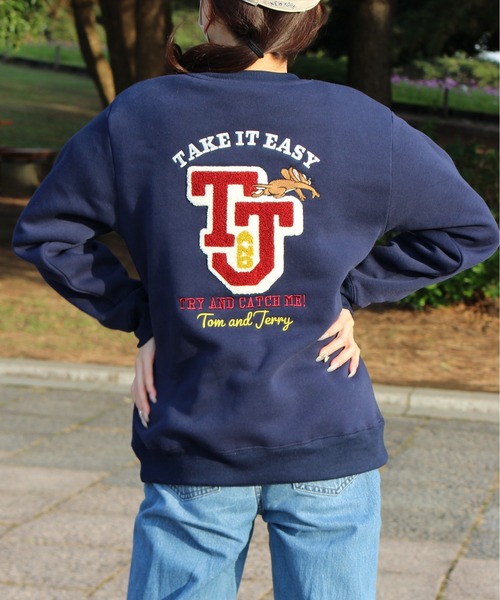 トレーナー スウェット 「TOM＆JERRY/トムとジェリー」裏起毛サガラ