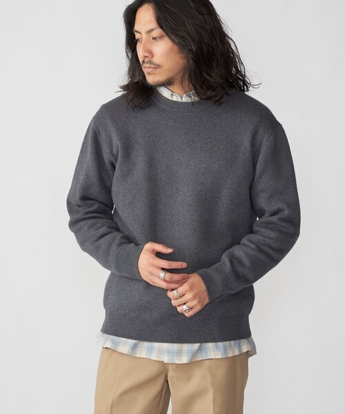 SHIPS（シップス） 長袖ニット X-LARGE ダークグレー メンズ