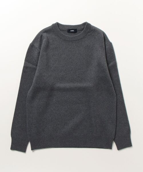 新品【G/Fore】MENS 長袖 クルーネックプルオーバーニット／グレー／XL SHIPS（シップス） 長袖ニット X-LARGE ダークグレー メンズ
