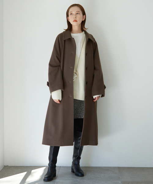 SLOBE IENA（スローブイエナ） ステンカラーコート 38 ネイビー