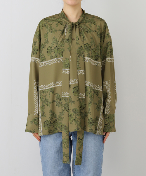 ジャーナルスタンダード レサージュ（journal standard L’essage）/スカーフプリントボウタイブラウス journal standard L'essage（ジャーナルスタンダード レサージュ