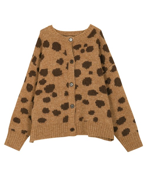 KOBE LETTUCE（神戸レタス） カーディガン レオパードシャギーニット