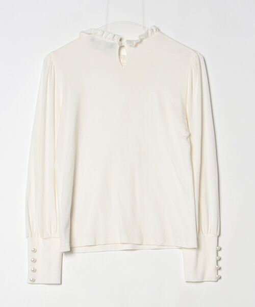 M'S GRACY（エムズグレイシー） フリル長袖カットソー 40 ホワイト