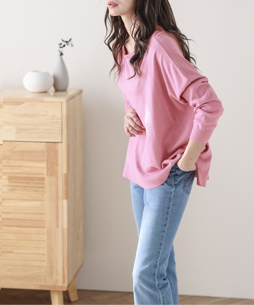 「SUGAR BISKET」 「La-gemme」長袖ニット フリー ピンク レディース_画像7