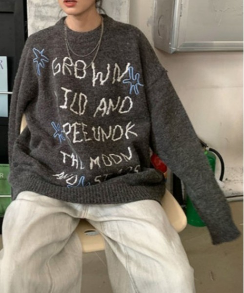 shameless ニット セーター ロゴニットトップス レディース : ZOZOTOWN