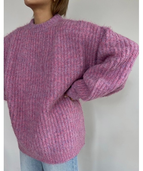 「AMAIL」 長袖ニット FREE ピンク レディース_画像9