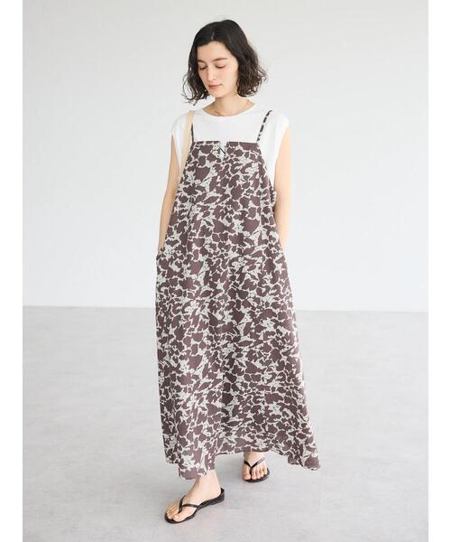 「CRAFT STANDARD BOUTIQUE」 キャミソールワンピース FREE ブラウン レディース_画像4