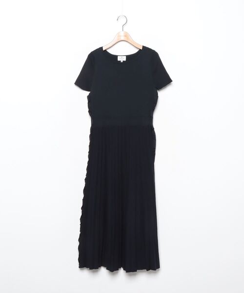 【良品】DOLCE&GABBANA 美シルエットワンピース ネイビー 38 M LANVIN en Bleu 「LANVIN Bleu」 ニットワンピース 38 ネイビー