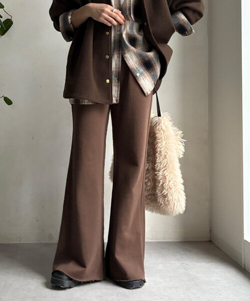 DouDou（ドゥドゥ） パンツ 「WEB限定」セミフレア裏毛パンツ