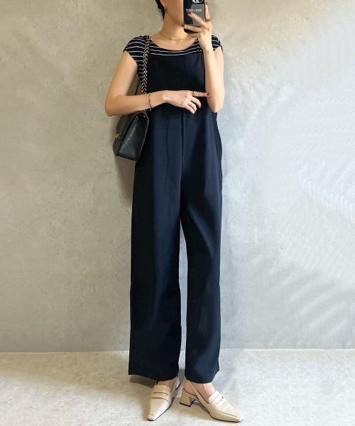 「evernavy」 オーバーオール M キナリ レディース_画像2