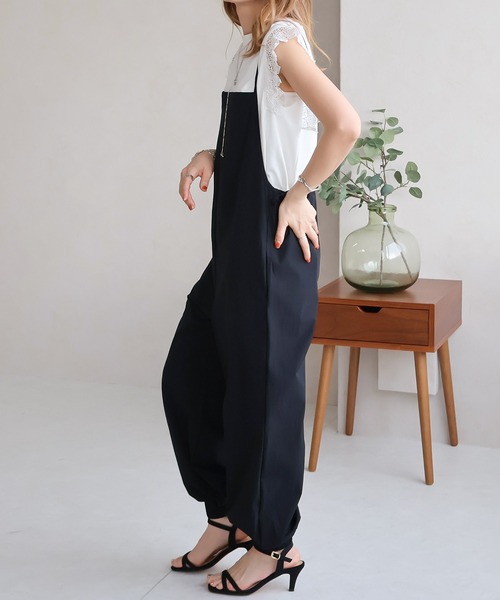 「Social GIRL」 オーバーオール M チャコールグレー レディース_画像7