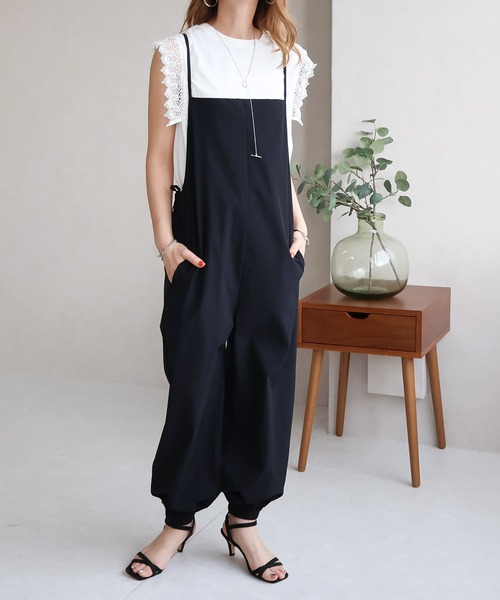 「Social GIRL」 オーバーオール M チャコールグレー レディース_画像8