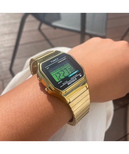 TIMEX（タイメックス） デジタル腕時計 FREE イエローゴールド メンズ