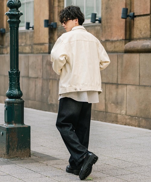 「Rocky Monroe」 デニムジャケット L ケミカルウォッシュ メンズ_画像5