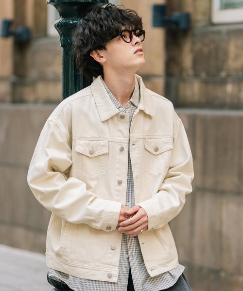 「Rocky Monroe」 デニムジャケット L ケミカルウォッシュ メンズ_画像7