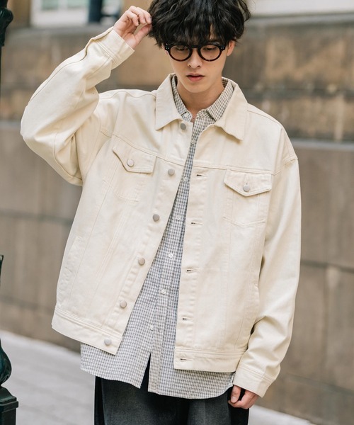 「Rocky Monroe」 デニムジャケット L ケミカルウォッシュ メンズ_画像8