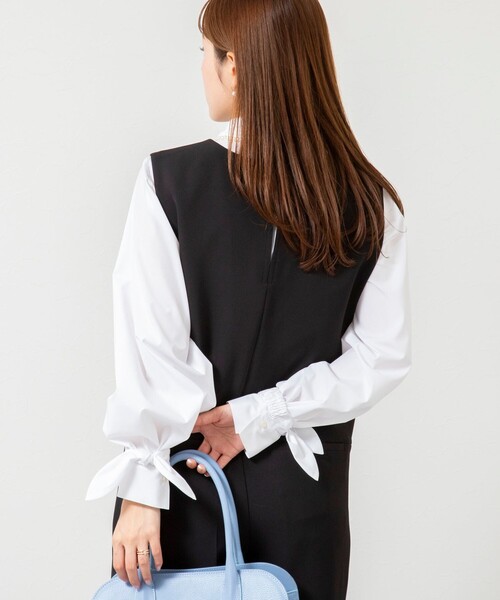 NOLLEY'S（ノーリーズ） ブラウス シャツ ウォッシャブル袖リボン付き
