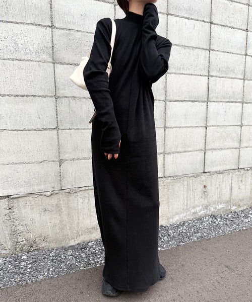 select MOCA by son」 長袖ワンピース SMALL ベージュ レディース