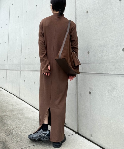 select MOCA by son」 長袖ワンピース SMALL ベージュ レディース