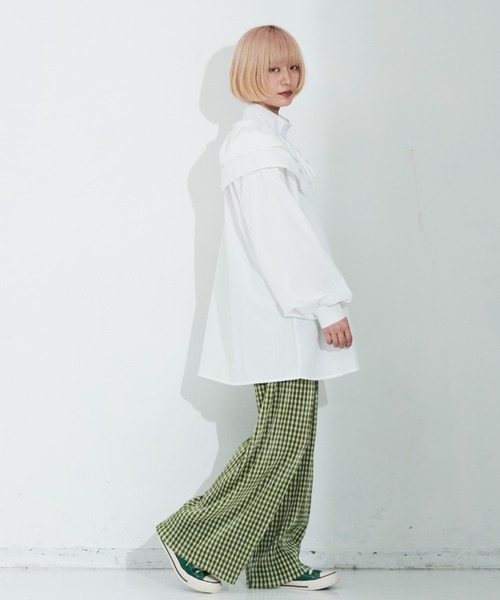 「MERLOT」 長袖ブラウス FREE ホワイト レディース_画像3