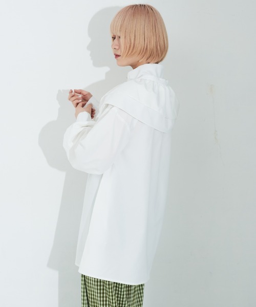 「MERLOT」 長袖ブラウス FREE ホワイト レディース_画像4