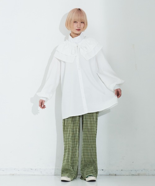 「MERLOT」 長袖ブラウス FREE ホワイト レディース_画像8